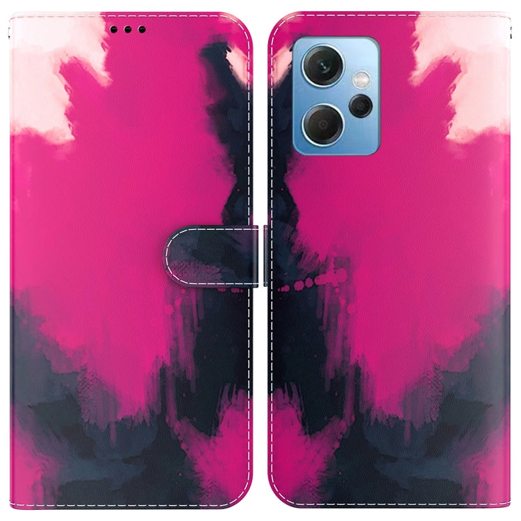 For Xiaomi Redmi Note 12 4G Global Watercolor Pattern Flip Leather Phone Case