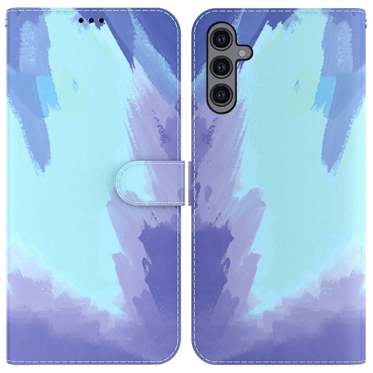 For Samsung Galaxy A24 4G Watercolor Pattern Flip Leather Phone Case