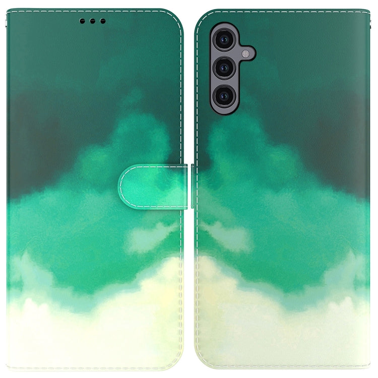 For Samsung Galaxy A24 4G Watercolor Pattern Flip Leather Phone Case