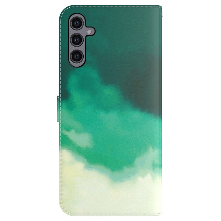 For Samsung Galaxy A24 4G Watercolor Pattern Flip Leather Phone Case