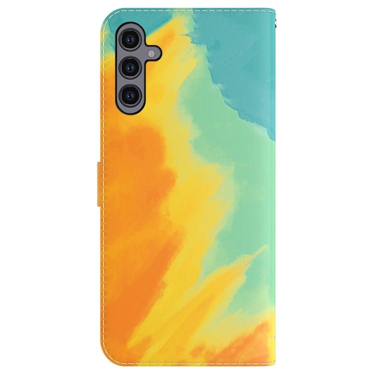 For Samsung Galaxy A24 4G Watercolor Pattern Flip Leather Phone Case