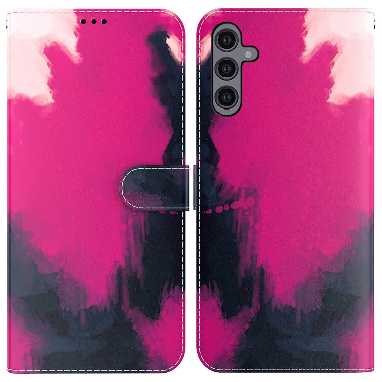 For Samsung Galaxy A24 4G Watercolor Pattern Flip Leather Phone Case