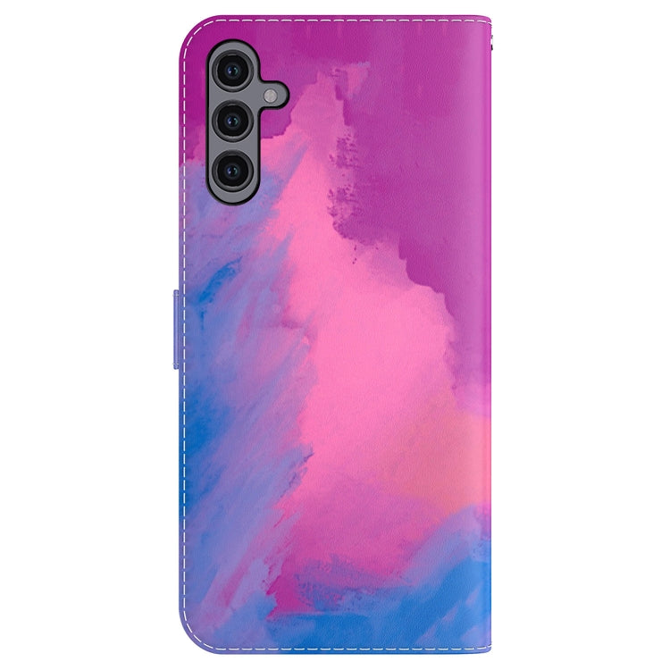 For Samsung Galaxy A24 4G Watercolor Pattern Flip Leather Phone Case