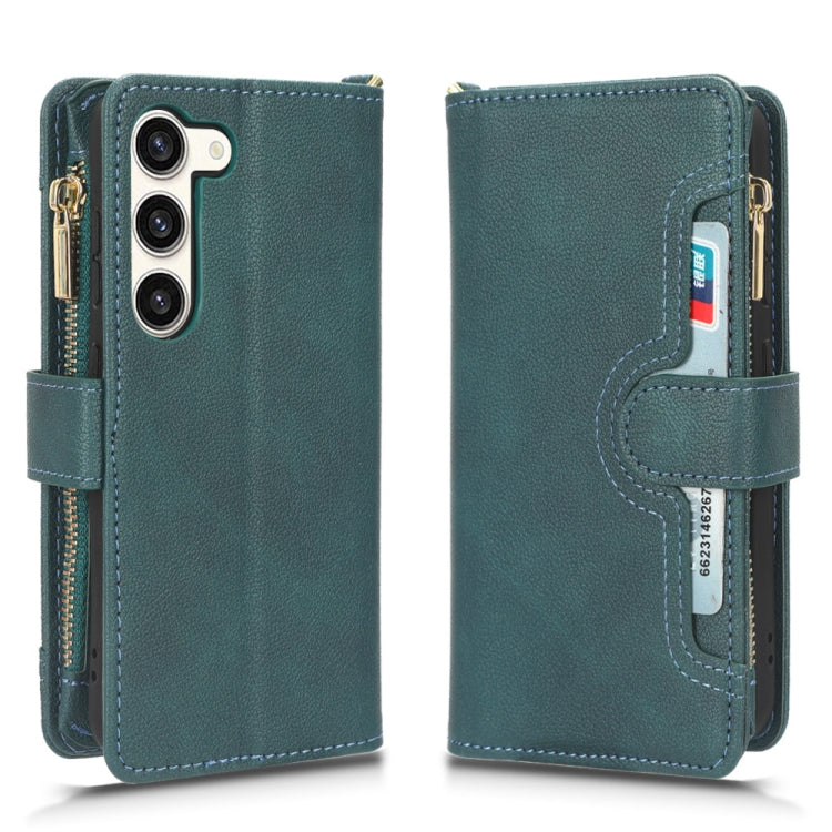 For Samsung Galaxy S23+ 5G Litchi Texture Zipper Leather Phone Case