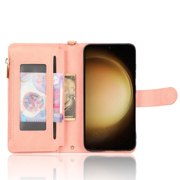 For Samsung Galaxy S23+ 5G Litchi Texture Zipper Leather Phone Case