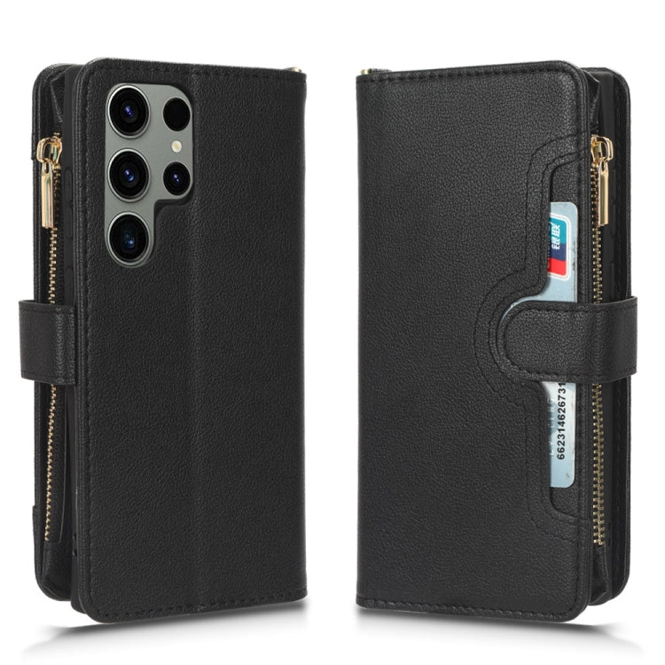 For Samsung Galaxy S23 Ultra 5G Litchi Texture Zipper Leather Phone Case