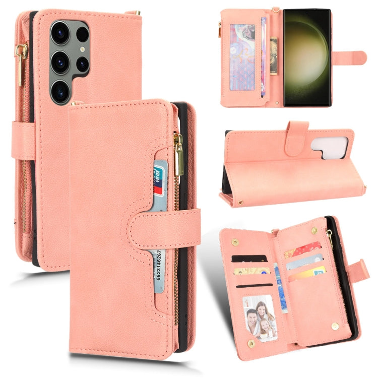 For Samsung Galaxy S23 Ultra 5G Litchi Texture Zipper Leather Phone Case