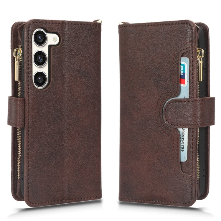 For Samsung Galaxy S23 5G Litchi Texture Zipper Leather Phone Case