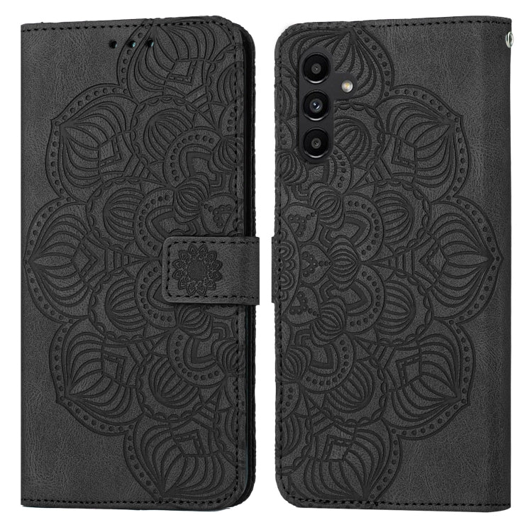 For Samsung Galaxy A24 4G Mandala Embossed Flip Leather Phone Case