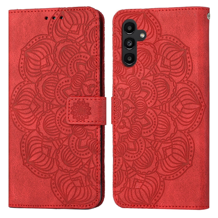 For Samsung Galaxy A24 4G Mandala Embossed Flip Leather Phone Case