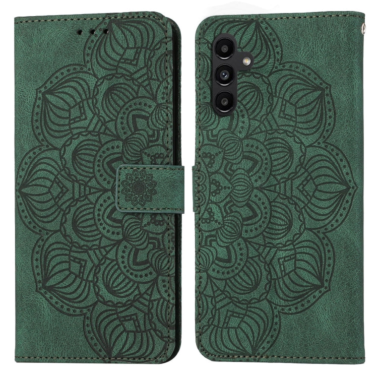For Samsung Galaxy A24 4G Mandala Embossed Flip Leather Phone Case