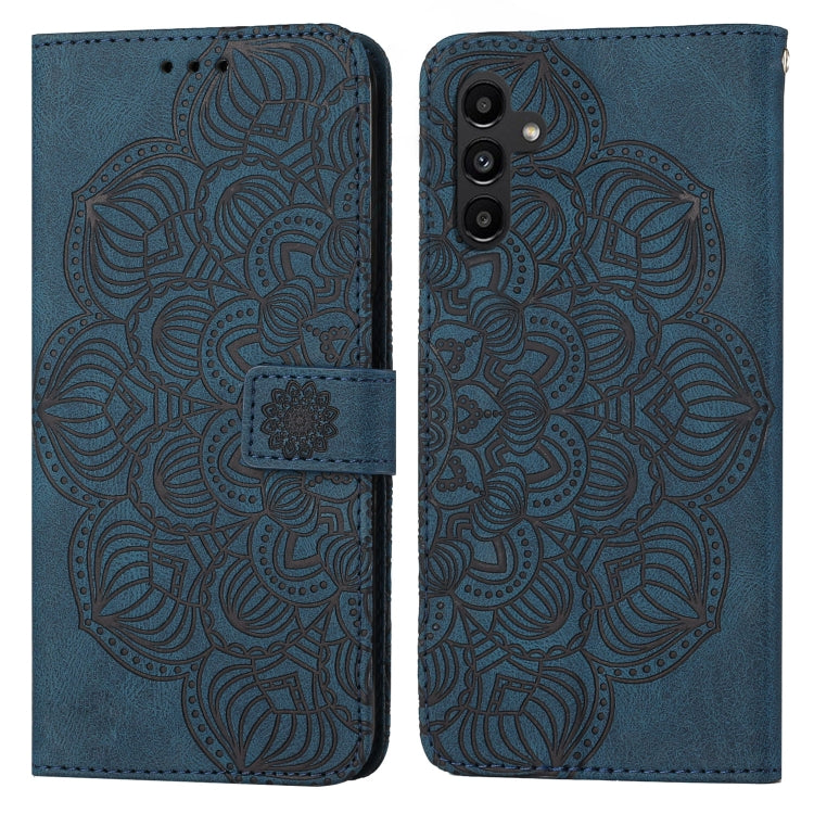 For Samsung Galaxy A24 4G Mandala Embossed Flip Leather Phone Case