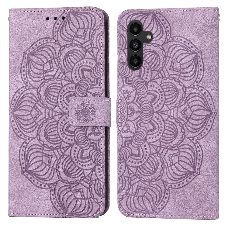 For Samsung Galaxy A24 4G Mandala Embossed Flip Leather Phone Case