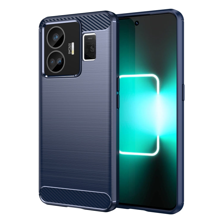 For Realme GT3 Brushed Texture Carbon Fiber TPU Phone Case