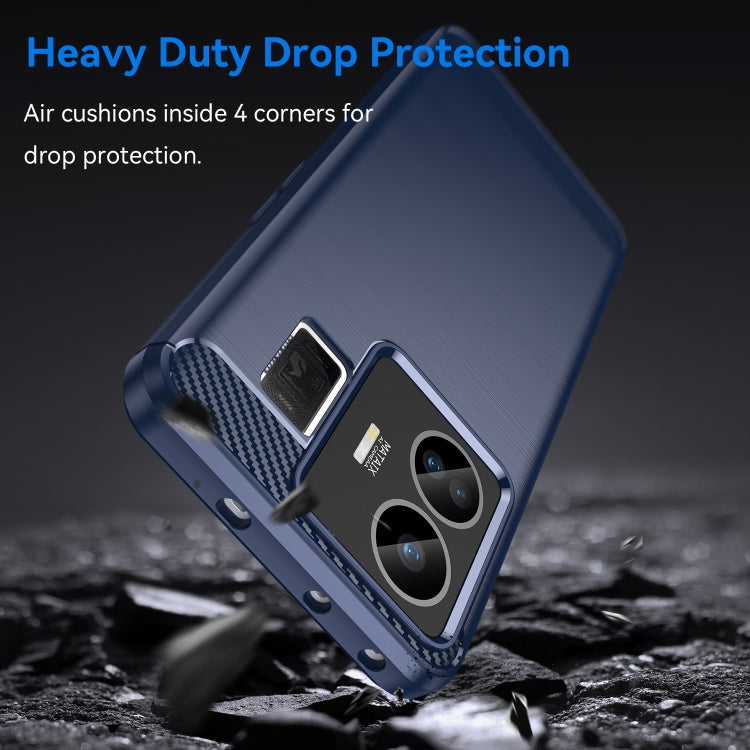 For Realme GT3 Brushed Texture Carbon Fiber TPU Phone Case