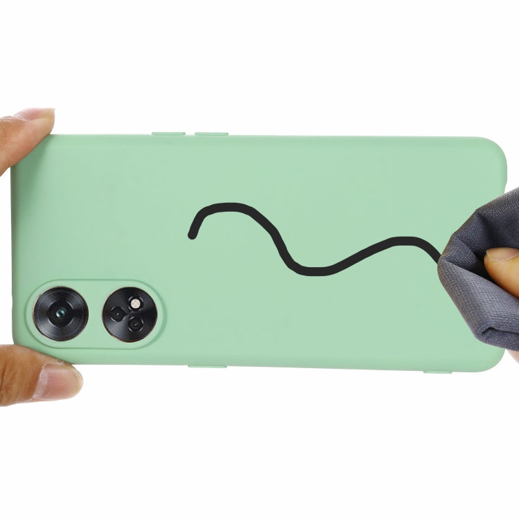 ForOPPO Reno8 T 4G Pure Color Liquid Silicone Shockproof Phone Case