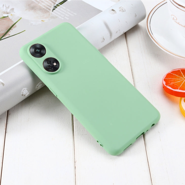 ForOPPO Reno8 T 4G Pure Color Liquid Silicone Shockproof Phone Case