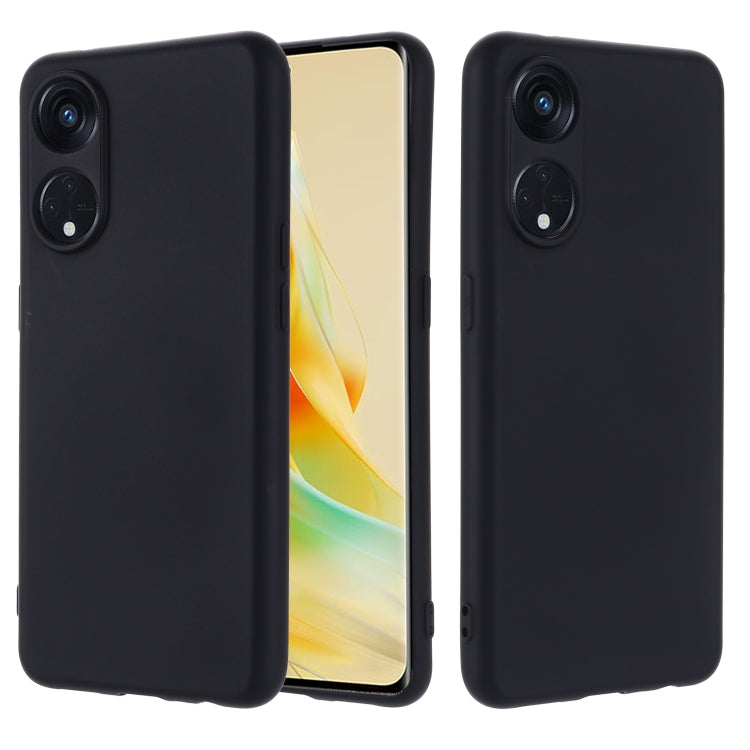 For OPPO Reno8 T 5G / A1 Pro Pure Color Liquid Silicone Shockproof Phone Case