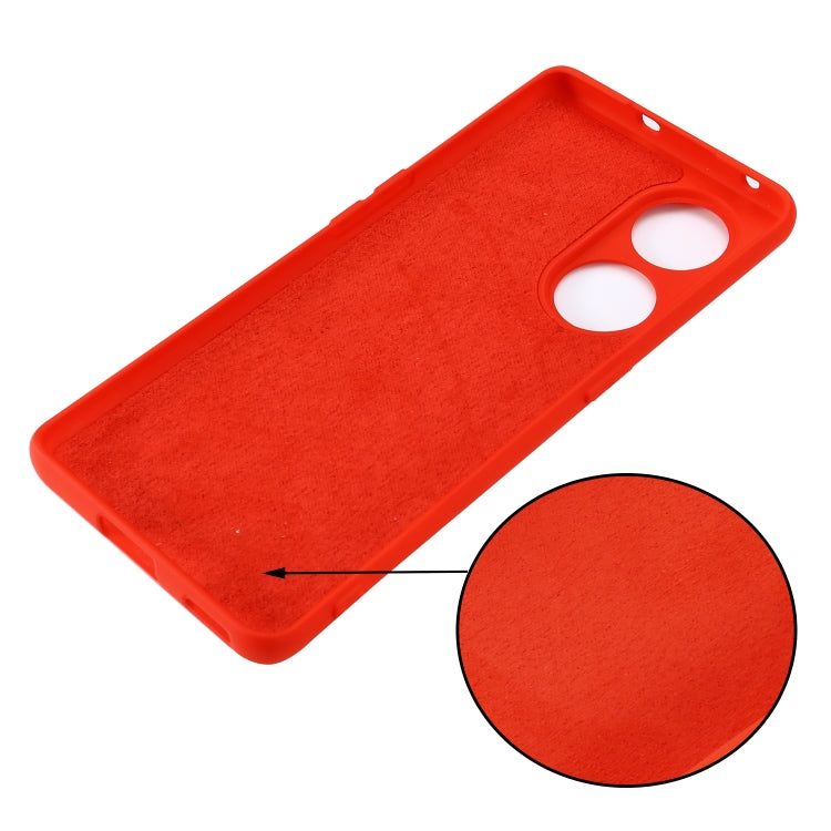 For OPPO Reno8 T 5G / A1 Pro Pure Color Liquid Silicone Shockproof Phone Case