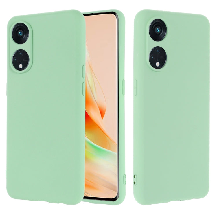 For OPPO Reno8 T 5G / A1 Pro Pure Color Liquid Silicone Shockproof Phone Case