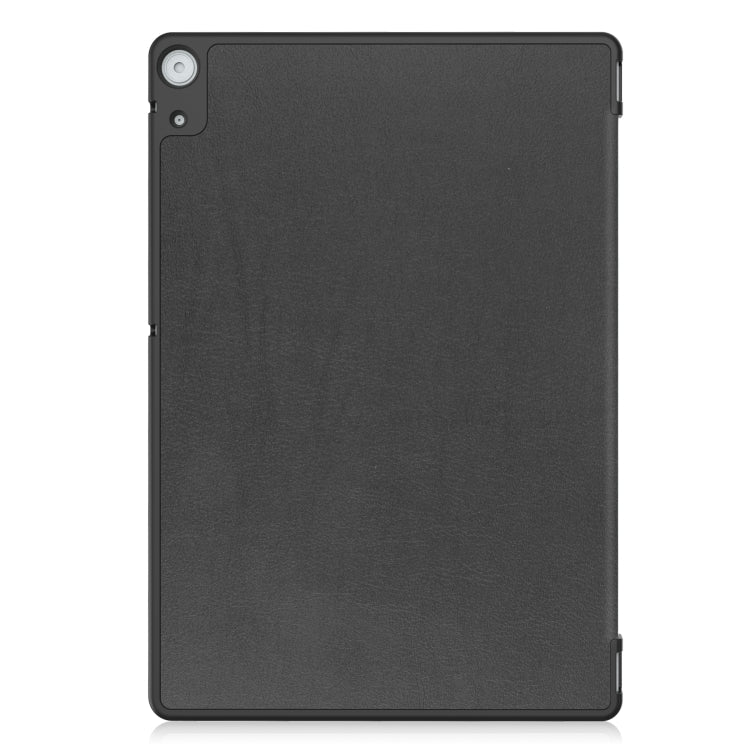 For Docomo dtab D-51C Custer Texture 3-Fold Holder Leather Tablet Case