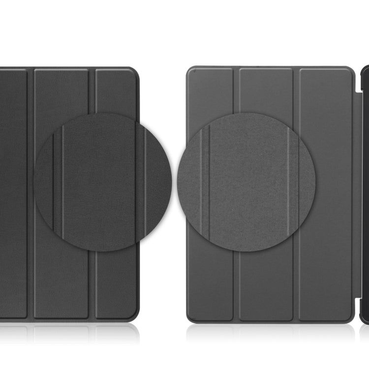 For Docomo dtab D-51C Custer Texture 3-Fold Holder Leather Tablet Case