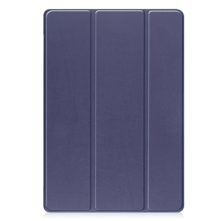 For Docomo dtab D-51C Custer Texture 3-Fold Holder Leather Tablet Case