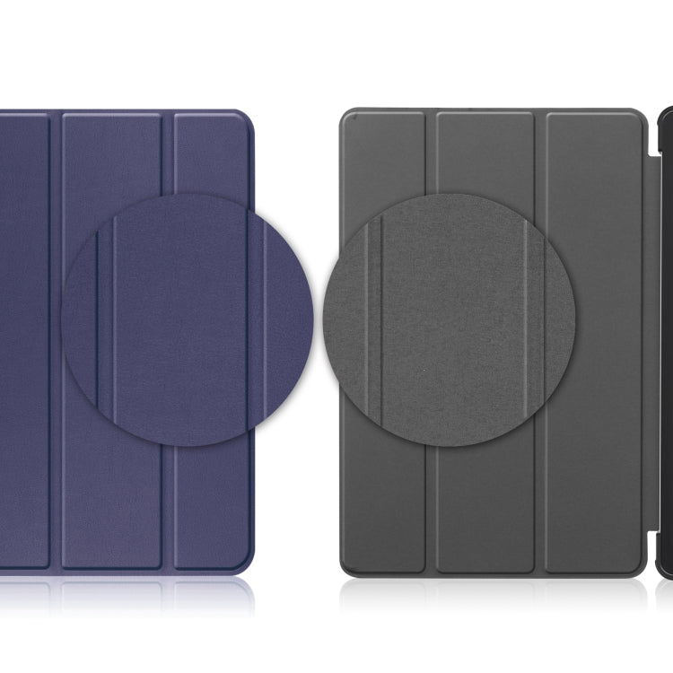 For Docomo dtab D-51C Custer Texture 3-Fold Holder Leather Tablet Case