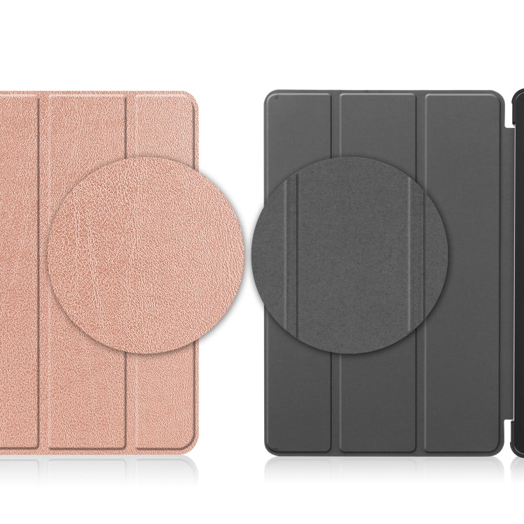 For Docomo dtab D-51C Custer Texture 3-Fold Holder Leather Tablet Case