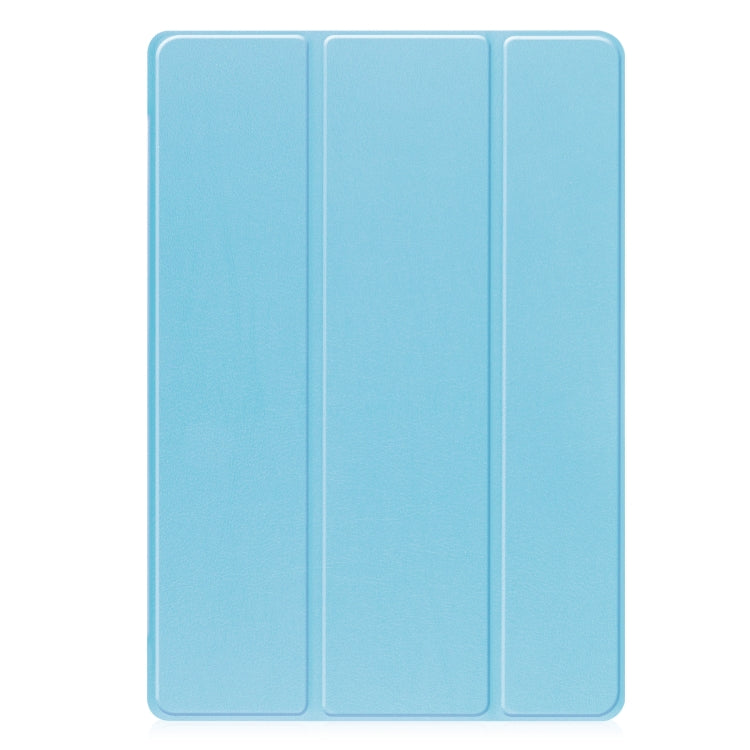 For Docomo dtab D-51C Custer Texture 3-Fold Holder Leather Tablet Case