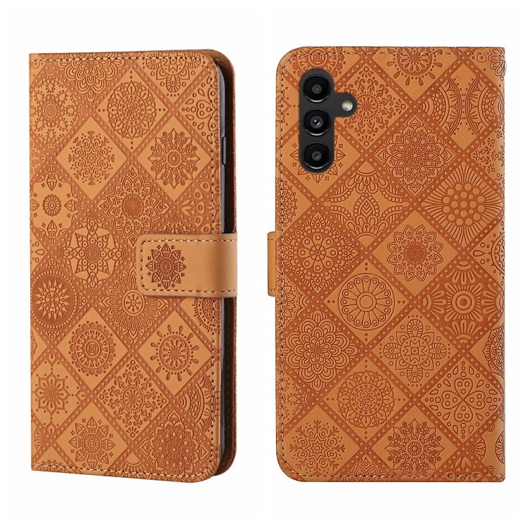 For Samsung Galaxy A24 4G Ethnic Style Embossed Pattern Leather Phone Case