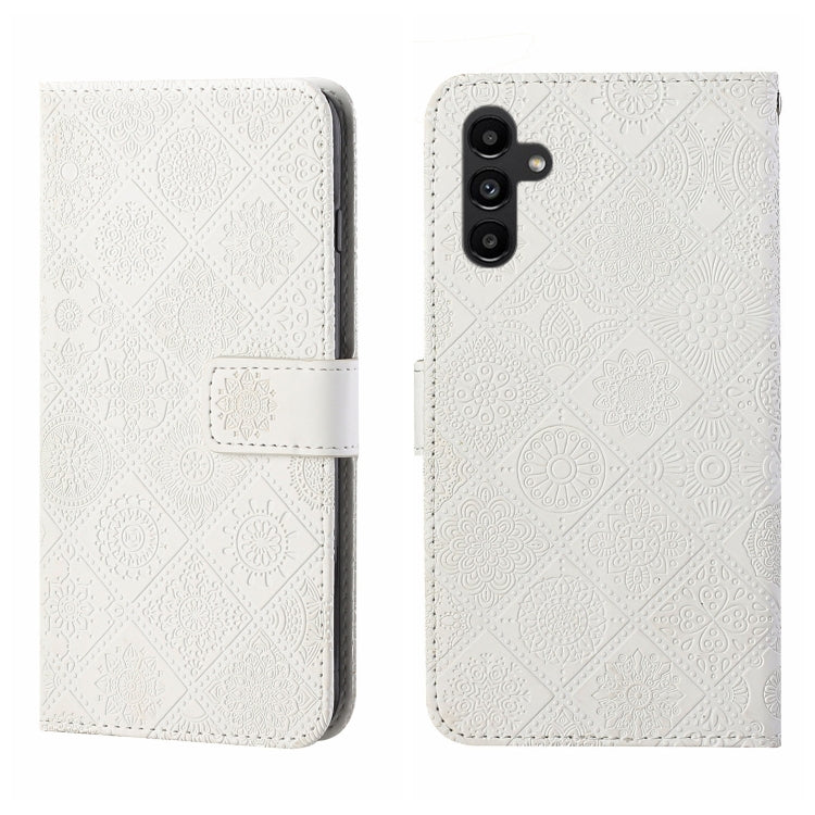 For Samsung Galaxy A24 4G Ethnic Style Embossed Pattern Leather Phone Case