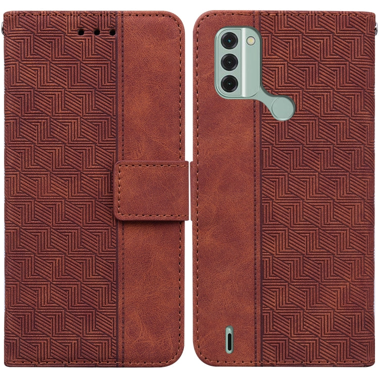For Nokia C31 Geometric Embossed Leather Phone Case