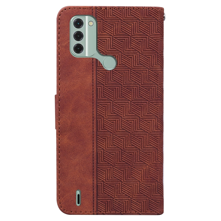 For Nokia C31 Geometric Embossed Leather Phone Case