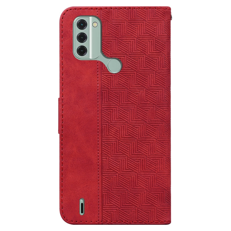 For Nokia C31 Geometric Embossed Leather Phone Case