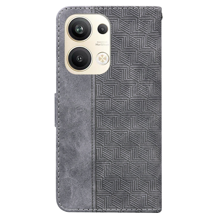 For OPPO Reno9 Pro+ Geometric Embossed Leather Phone Case