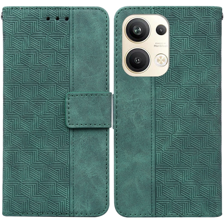 For OPPO Reno9 Pro+ Geometric Embossed Leather Phone Case