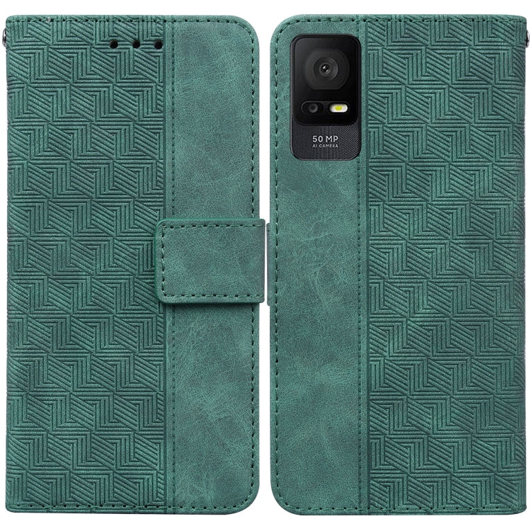 For TCL 408 Geometric Embossed Leather Phone Case