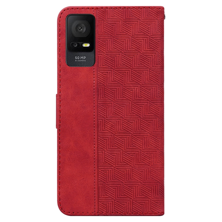 For TCL 408 Geometric Embossed Leather Phone Case