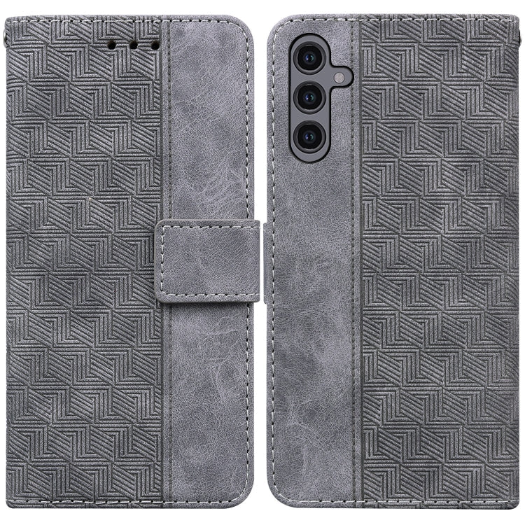 For Samsung Galaxy A24 4G Geometric Embossed Leather Phone Case