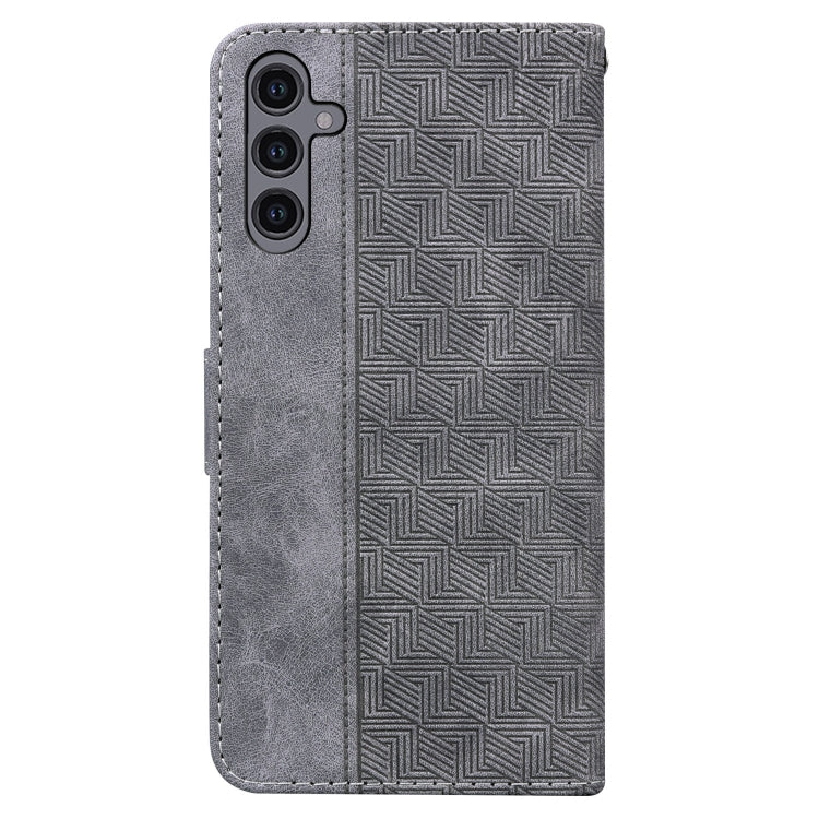 For Samsung Galaxy A24 4G Geometric Embossed Leather Phone Case