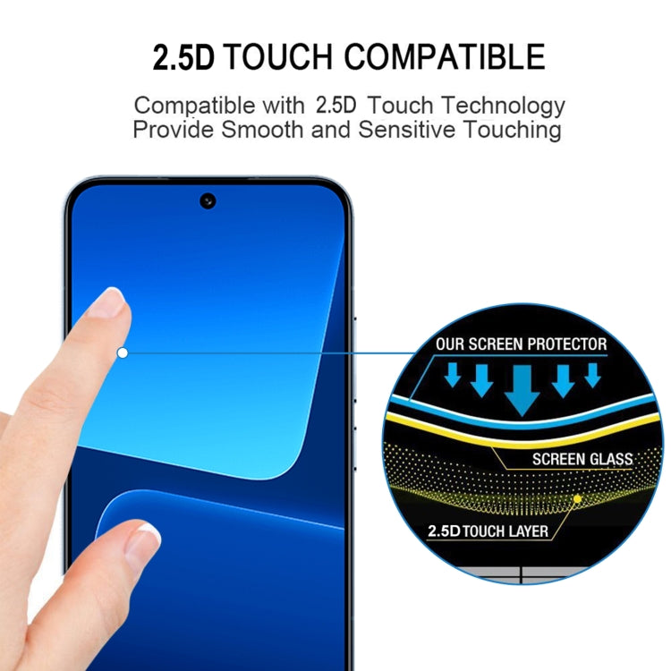 For Xiaomi 13 Ultra 25pcs Edge Glue 9H HD 3D Curved Edge Tempered Glass Film(Black)