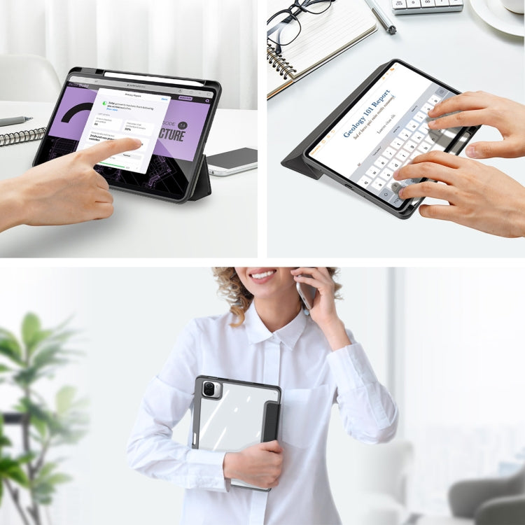 For Xiaomi Pad 6 / 6 Pro DUX DUCIS TOBY Series Antiskid Leather Tablet Case with Sleep / Wake-up Function