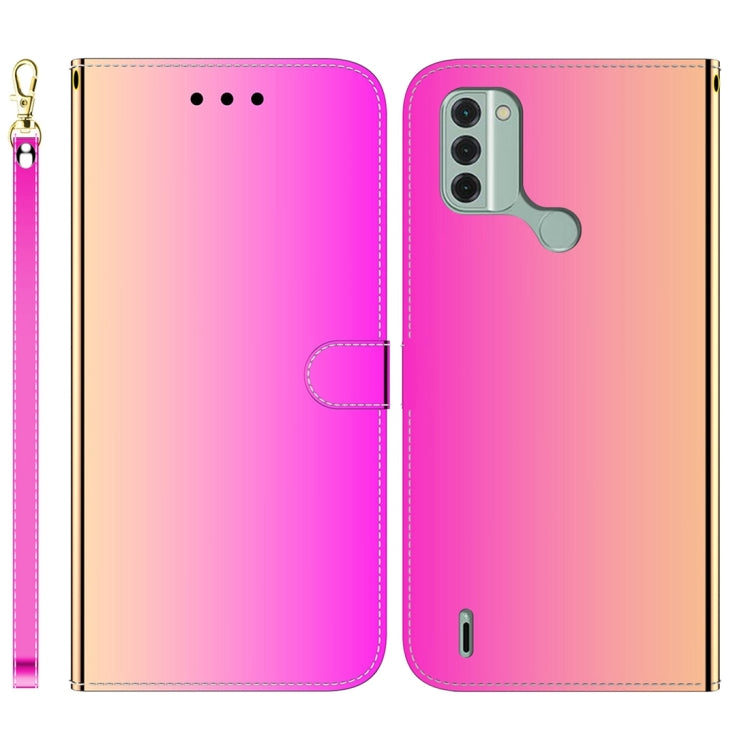 For Nokia C31 Imitated Mirror Surface Leather Phone Case