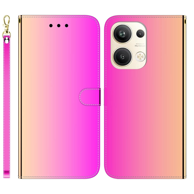 For OPPO Reno9 Pro+ Imitated Mirror Surface Leather Phone Case