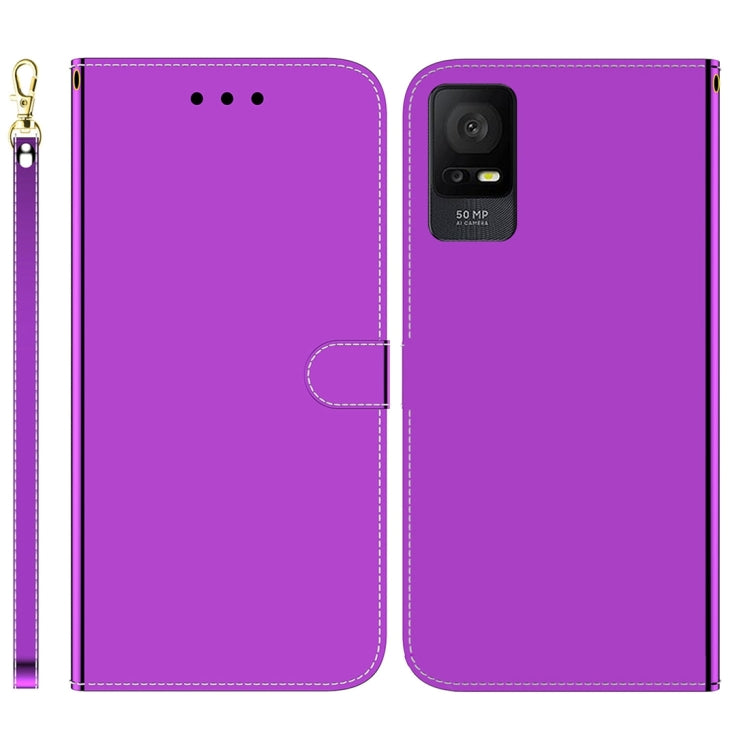 For TCL 408 Imitated Mirror Surface Leather Phone Case