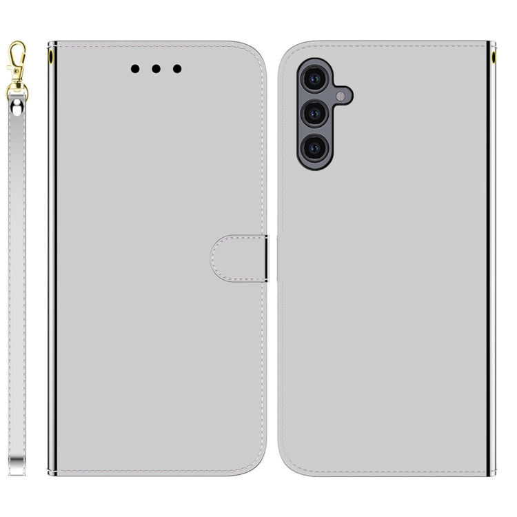 For Samsung Galaxy A24 4G Imitated Mirror Surface Leather Phone Case