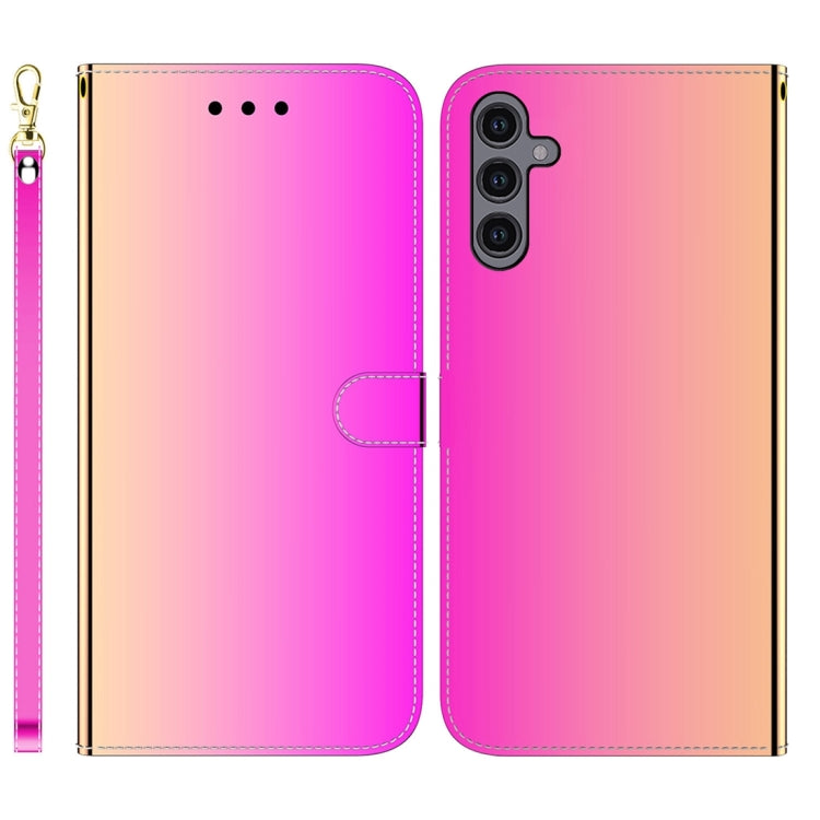 For Samsung Galaxy A24 4G Imitated Mirror Surface Leather Phone Case
