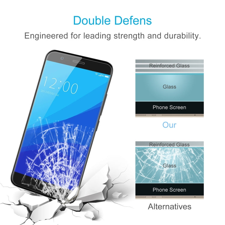 For UMIDIGI C2 10pcs 0.26mm 9H 2.5D Tempered Glass Film