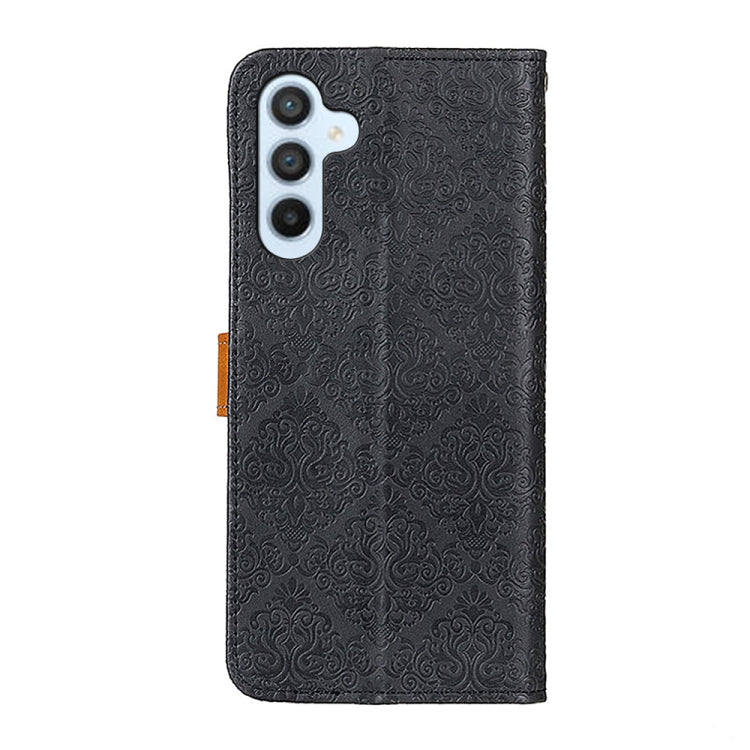 For Samsung Galaxy M14 European Floral Embossed Leather Phone Case
